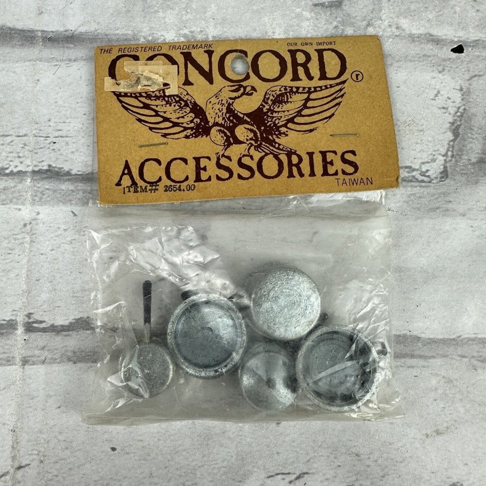 Concord Dollhouse Miniatures Kitchen Pot Pans Set of 7 Metal Pans With Lids New